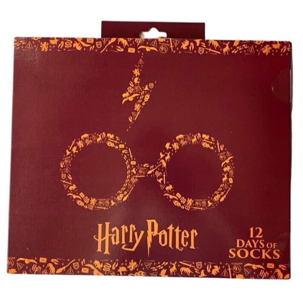 Harry Potter 12 Days Of Socks Crew & Low Cut Socks Shoe Size 4-10 - Picture 2 of 11